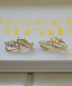 ANY SIS 2連フープ イヤリング