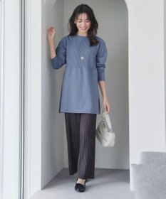 Tiaclasse 裏起毛ボックスプリーツパンツ