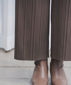 Tiaclasse 裏起毛ボックスプリーツパンツ