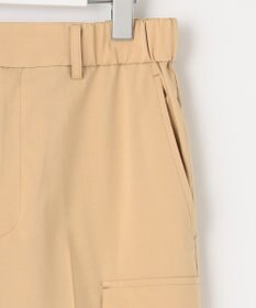 自由区 【洗える】撥水シルキーポプリン カーゴパンツ