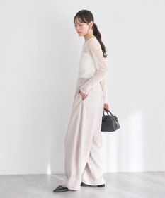 earth music&ecology レースドッキングボートネックプルオーバー