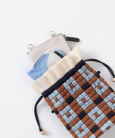 TRICOTE ピクセルタイルポーチバッグ