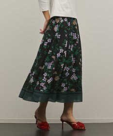 GRACE CONTINENTAL プリントタックフレアスカート