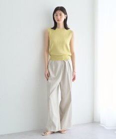 YECCA VECCA 【マシンウォッシャブル】ノースリーブリブニット