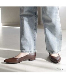 Pointer 日本製 本革美脚ローヒールパンプス