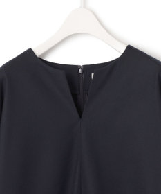 ICB 【洗える・WEB限定カラーあり】 ウールミルドサキソニー キーネックブラウス