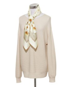 MOONBAT FURLA(フルラ)シルクツイル 水彩フラワー スカーフ 88cm×88cm