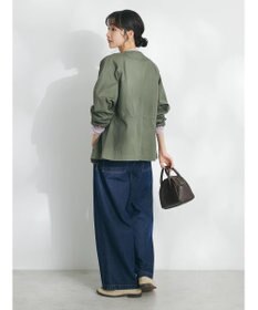 CRAFT STANDARD BOUTIQUE コットンギャバジンノーカラーＺＩＰブルゾン