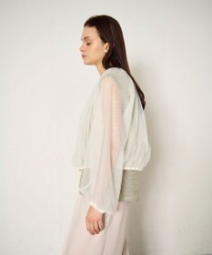 GRACE CONTINENTAL ギャザーチュールブルゾン