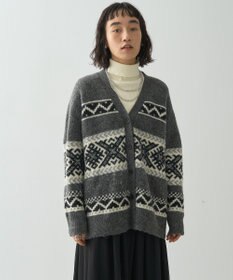 AMERICAN HOLIC ノルディック柄Ｖネックニットカーディガン