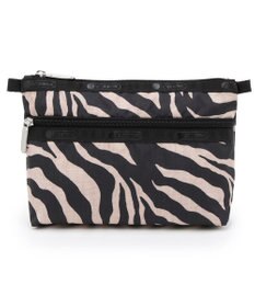LeSportsac COSMETIC CLUTCH/ラフィアゼブラ