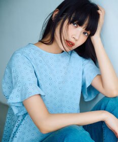 組曲 L 【WEB限定カラーあり】エンブロイダリーレース ペプラムブラウス