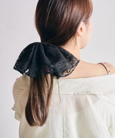 Phoebe ビッグフリルシュシュ　ブラック