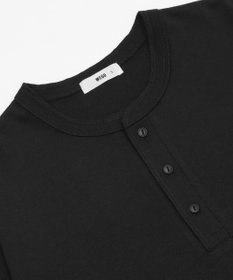 WEGO 【ユニセックス着用ITEM/MLサイズ展開】リラックスフィットヘンリーネックT（SS）
