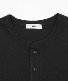 WEGO 【ユニセックス着用ITEM/MLサイズ展開】リラックスフィットヘンリーネックT（SS）