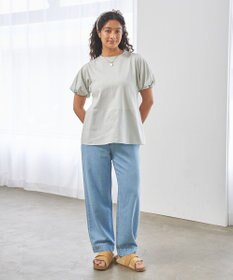 J.PRESS YORK STREET 【WOMEN】ソフトワイドデニム パンツ