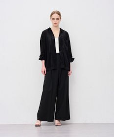 uncrave TRツイル ワイドトラウザー ブラック