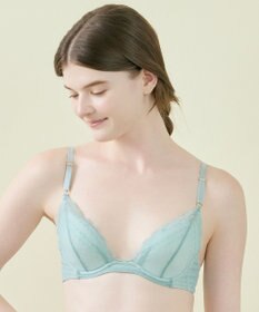 une nana cool リニューアル【綿混】ビタードットコットン 3/4カップブラ