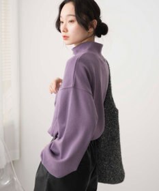 WEGO 【新色追加】ドロストデザインハーフZIPスウェット