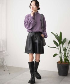 WEGO 【新色追加】ドロストデザインハーフZIPスウェット