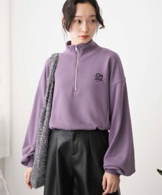 WEGO 【新色追加】ドロストデザインハーフZIPスウェット