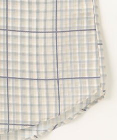 組曲 L 【洗える】シアーチェック ブラウス