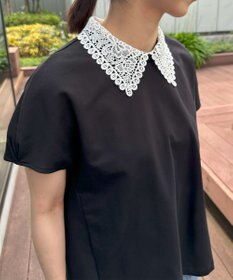 組曲 S 【2WAY】レース襟フレンチテリー カットソー