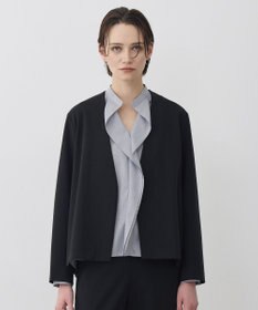 ICB L ナイロンストレッチポンチ ノーカラージャケット