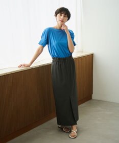 #Newans 【乾燥機可能/接触冷感】タックスリーブカットソー