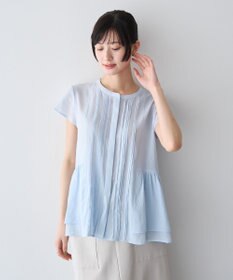 YECCA VECCA ペプラムシアーブラウス
