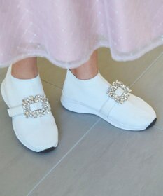 Feroux ビジュー付きニット スニーカー