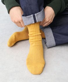 WHITE MAILS PAPER WIDE RIB CREW SOCKS ソックス