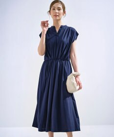 組曲 【洗える・WEB限定】プレーティング天竺 ドレープワンピース