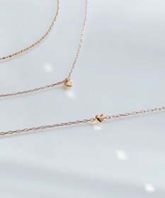 Phoebe 【金属アレルギー対応】2setスウィートハートネックレス　シャンパンゴールド