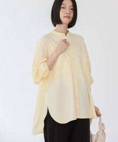 AMERICAN HOLIC イージーケアバンドカラーＷポケットロングシャツ