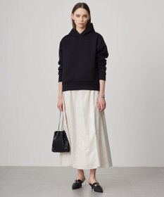 ICB L 【洗える】サテンワックスヴィンテージ フレアスカート