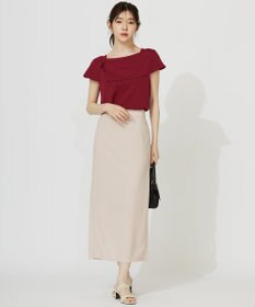 ANY SIS S 【UVケア ・ストレッチ・洗える】2WAYジョーゼットジャージーナロー スカート