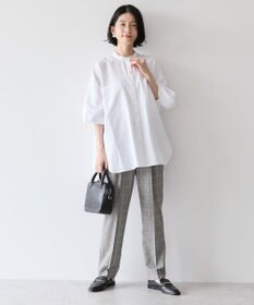 AMERICAN HOLIC イージーケアバンドカラーＷポケットロングシャツ