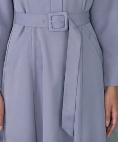 Tiaclasse 【洗える】ベルト付キーネックポケットワンピース