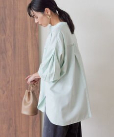 AMERICAN HOLIC イージーケアバンドカラーＷポケットロングシャツ