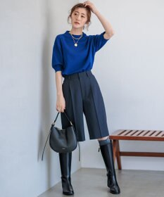 23区 【CLASSY.10月号掲載/洗える】TWマットクロス ハーフパンツ