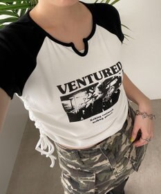 WEGO キーネックサイドレースアップちびT