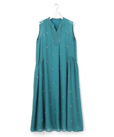 23区 【先行予約/WEB&一部店舗限定】シアーワッシャー 刺繍 ワンピース