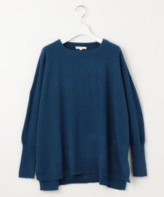 自由区 【洗える】ソフトウールハイゲージポンチョ風 ニット