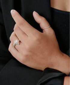 yoaa シルバー925 ハートピンクアコヤパールリング