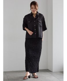 Te chichi シアー半袖Wポケットシャツ