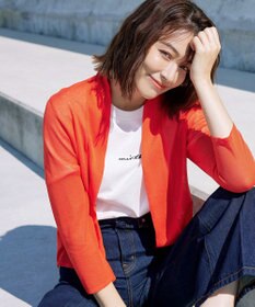 Tiaclasse 【小倉優子さん着用・UVケア・接触冷感】ショートトッパーカーディガン