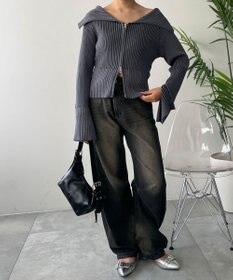 WEGO ダブルジップオフショルニット