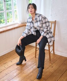 WEGO 【2025年秋冬新作/SMLサイズ展開/ユニセックス着用ITEM】オンブレチェックネルシャツ（LS）