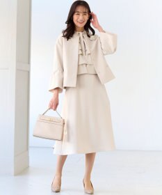 組曲 S 【KUMIKYOKU NAVY】コンフォータブルドレープ フレアスリーブジャケット